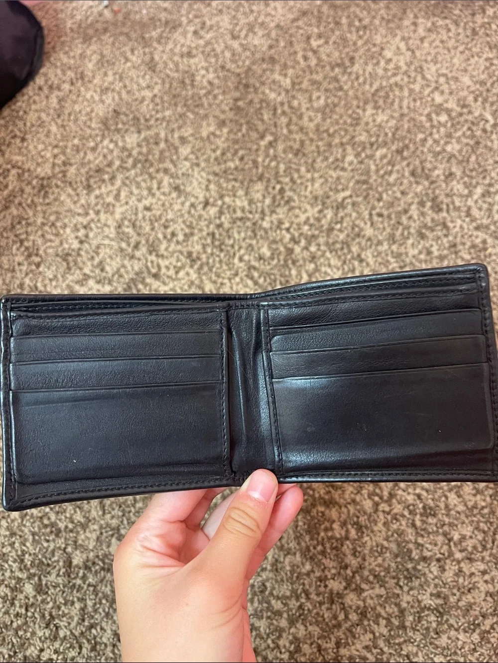 Gucci Black Textured Money Clip Wallet